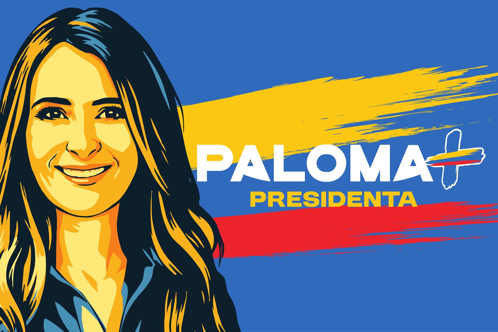 Paloma Valencia, Presidenta. Ilustración pop-art.
